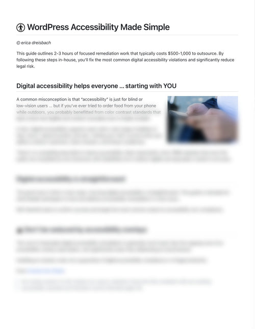WordPress Accessibility Made Simple PDF thumbnail